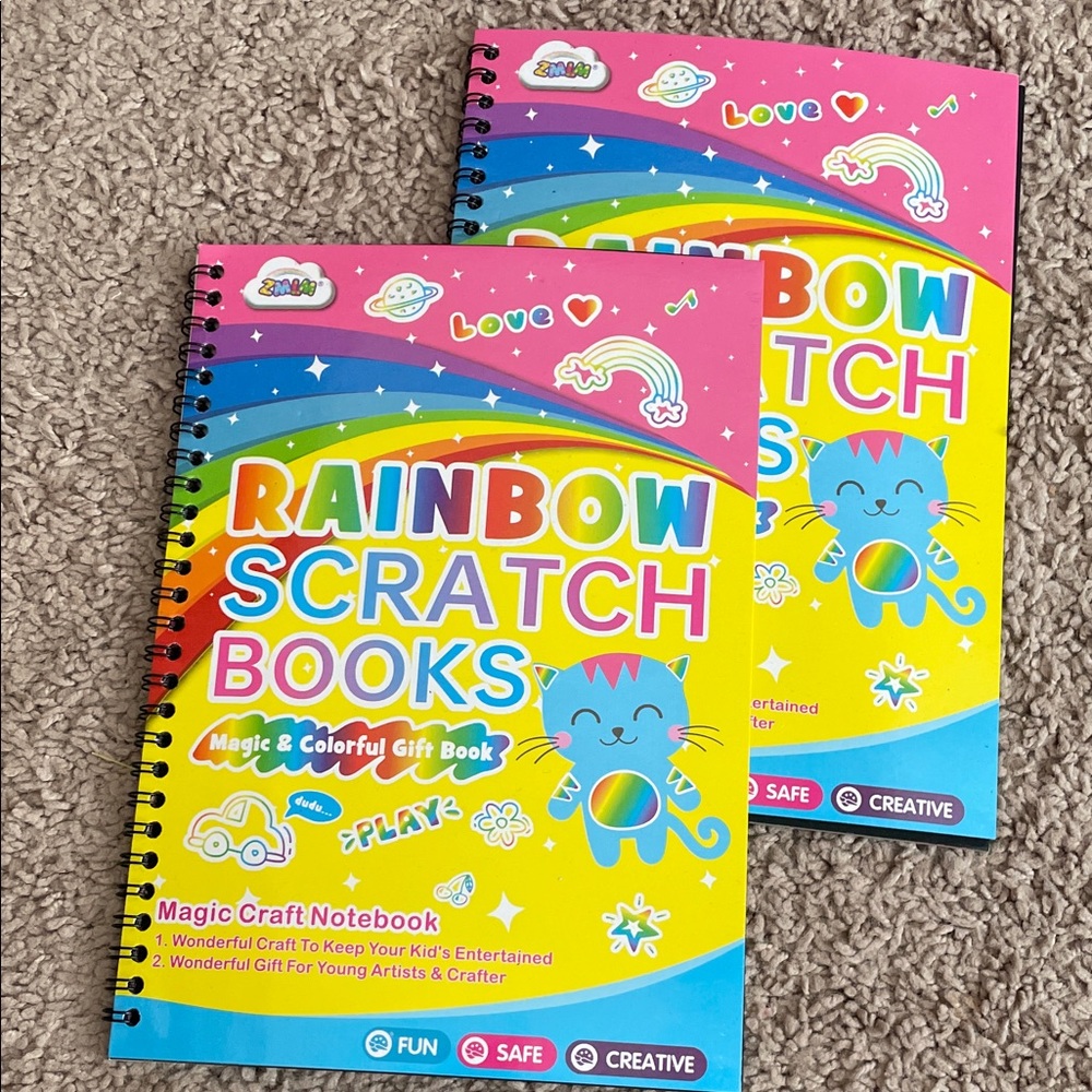Two Rainbow Scratch Books‎
